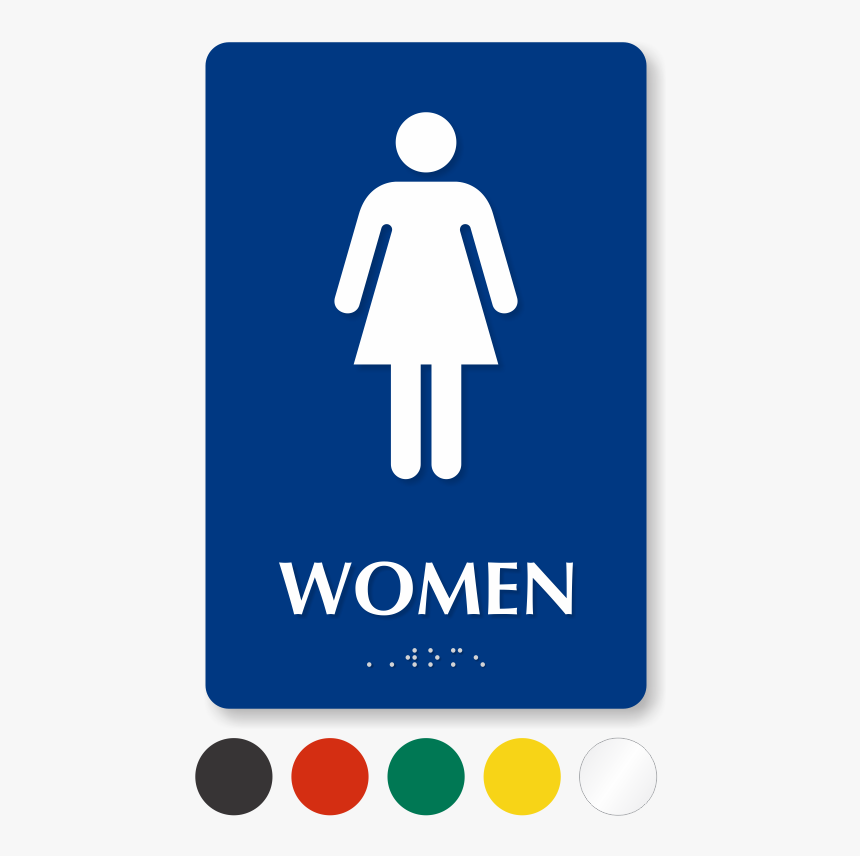 Women Pictogram Braille Restroom Sign - Mens Restroom Clip Art, HD Png Download, Free Download