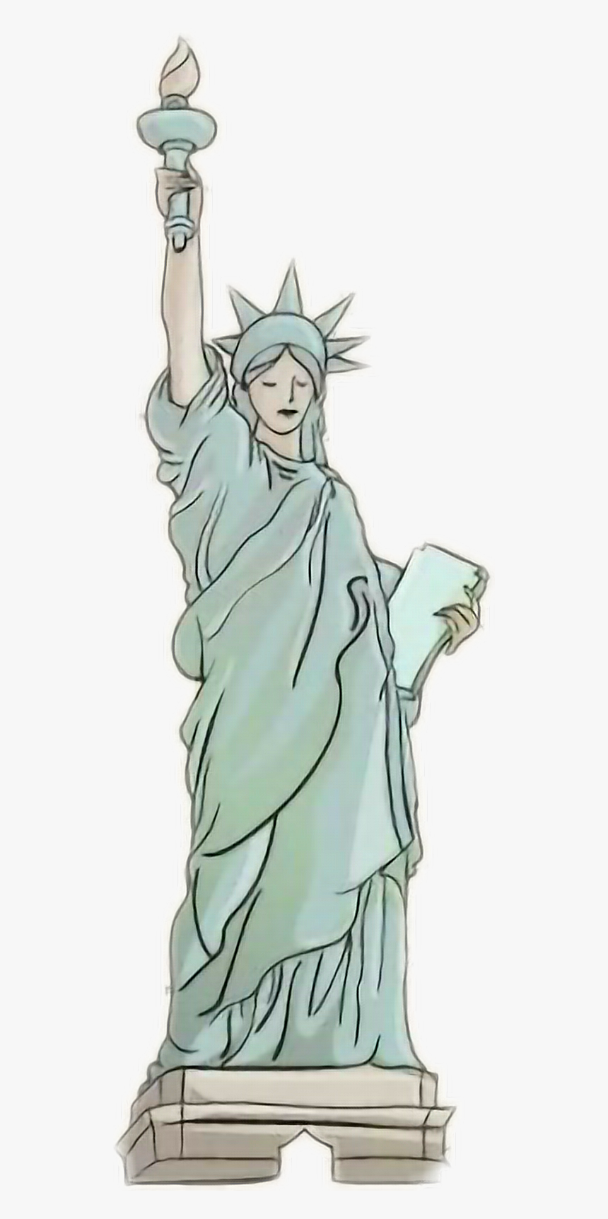 #estatua De# La Libertad - 手繪 自由 女神, HD Png Download, Free Download