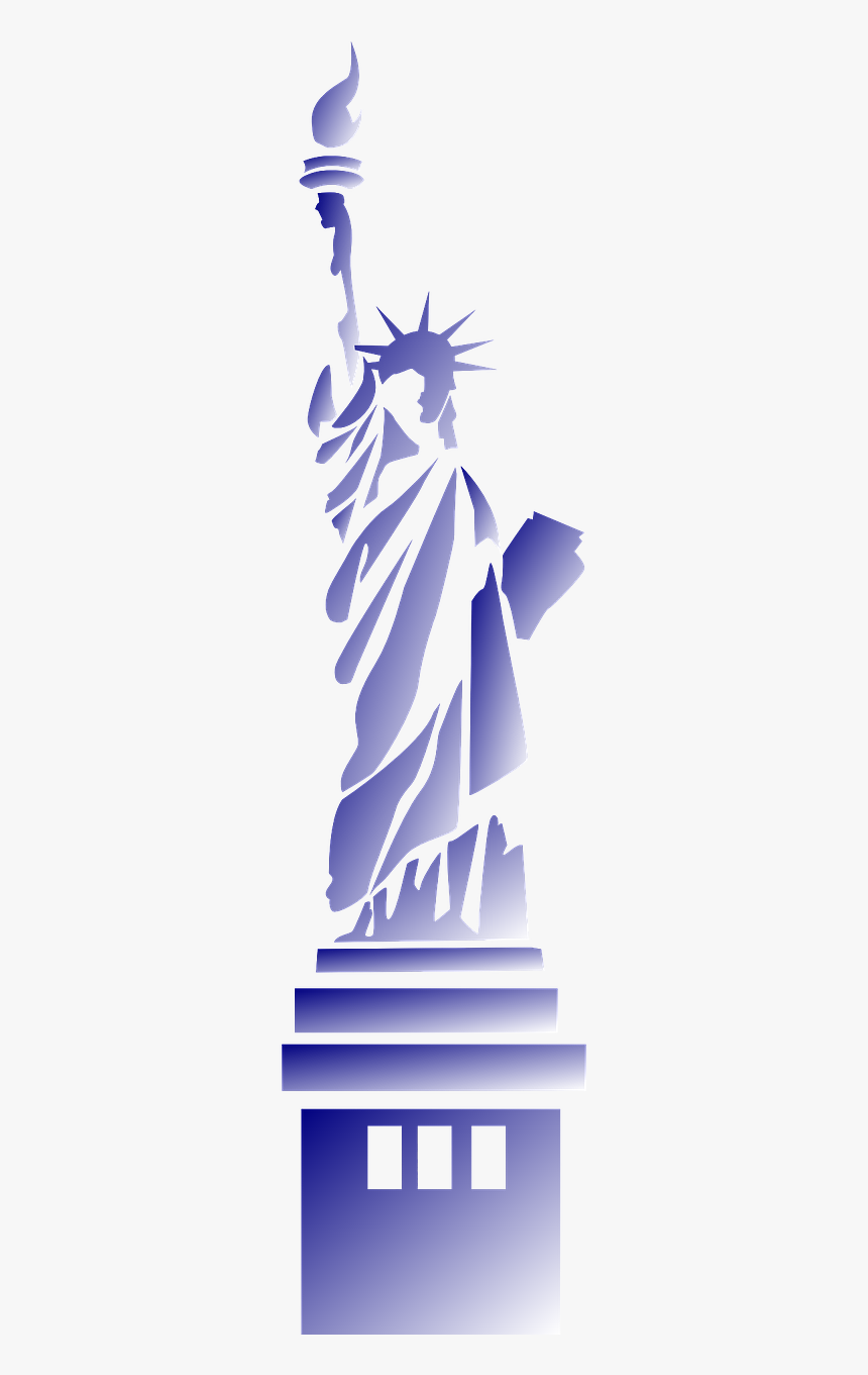 Transparent Statue Of Liberty Clipart - Black And White Statue Of Liber...