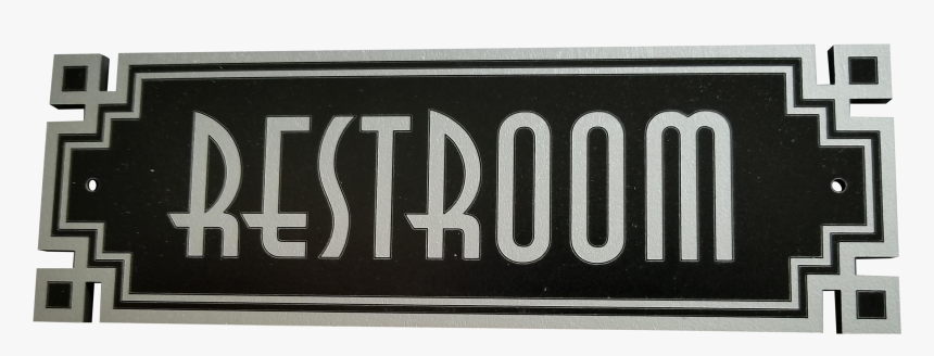 Art Deco Restroom Sign, HD Png Download, Free Download