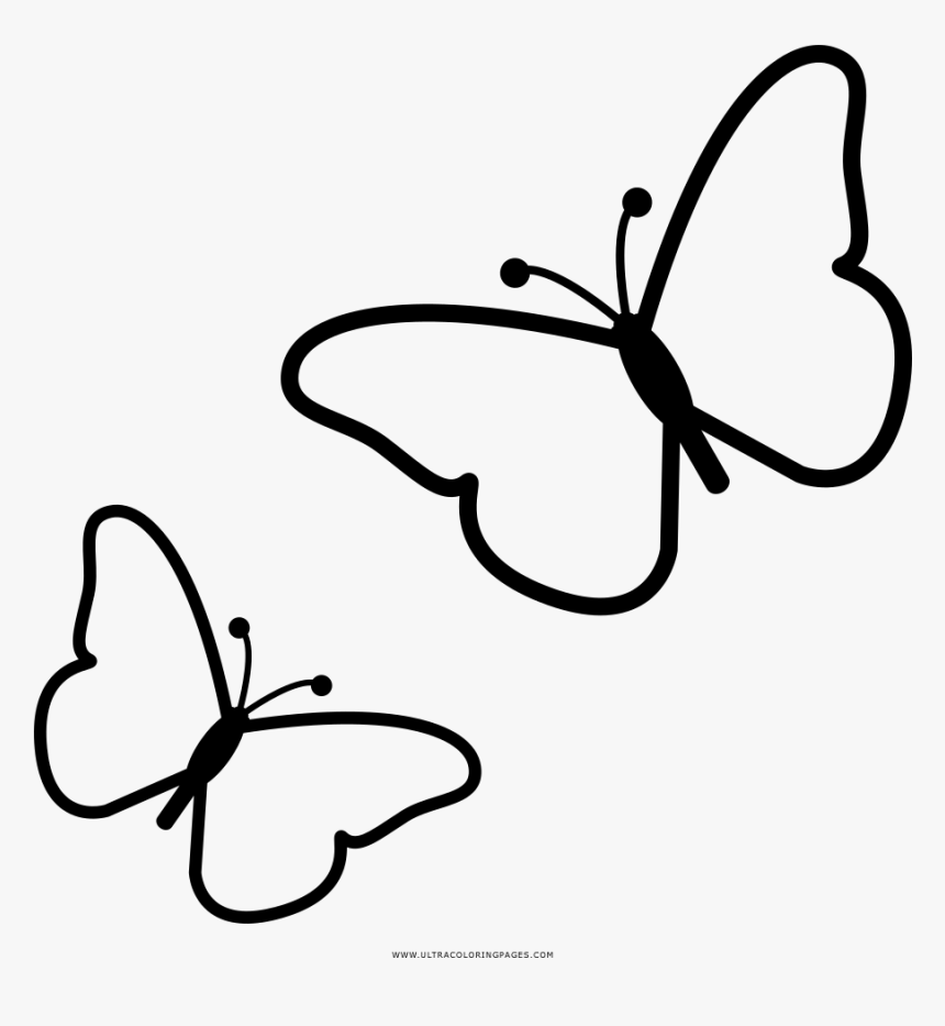 Butterflies Coloring Page - Desenho De Borboleta Para Colorir, HD Png Download, Free Download