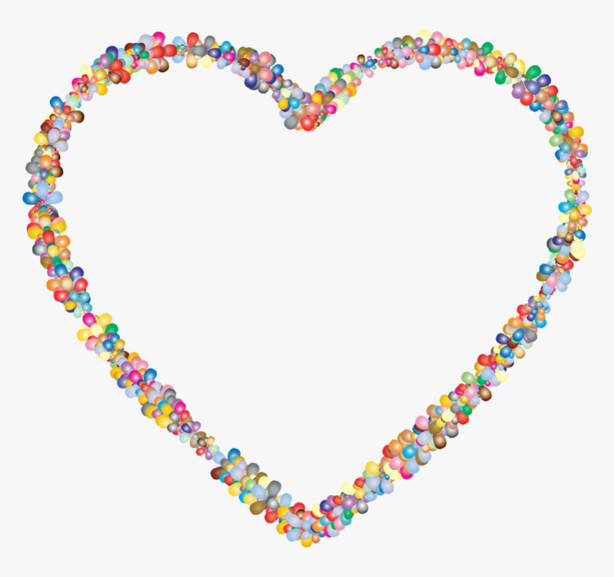 Transparent Heart Banner Clipart - Colorful Heart Balloon Png, Png Download, Free Download