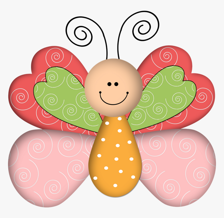 Clipart Png, Cute Clipart, Dragonfly Clipart, Grubs, - Mariposa Animada De Colores, Transparent Png, Free Download