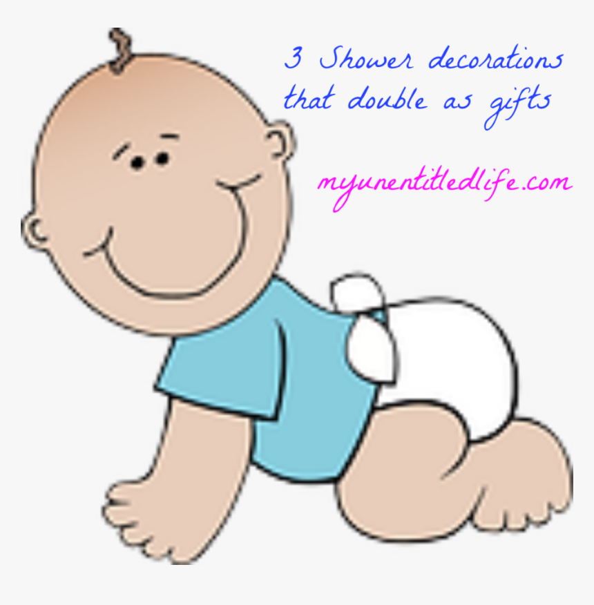 3 Baby Shoewr Decorations That Double As Gifts - Baby Boy Clip Art, HD Png Download, Free Download