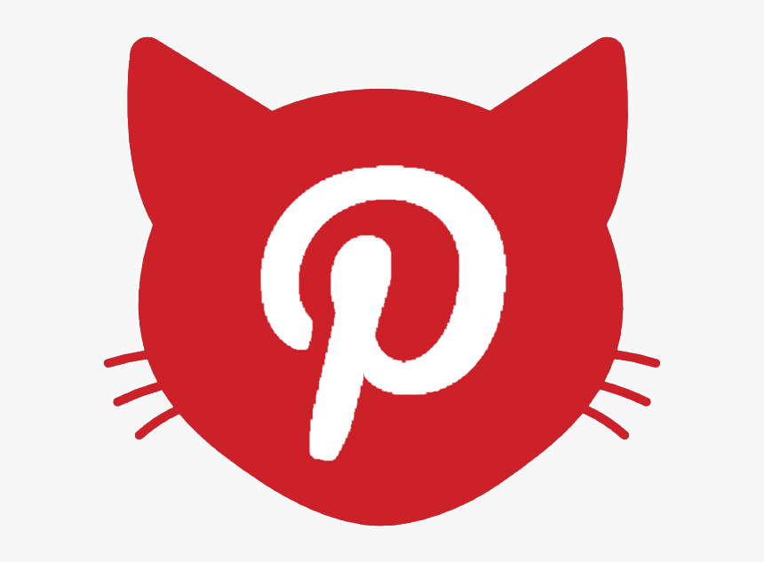 Follow Us Pinterest - Cat Face Clip Art, HD Png Download, Free Download