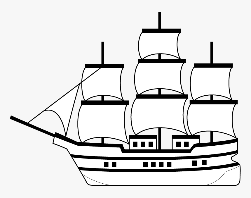 Ship Clipart Trade - Easy To Draw Slave Ship, HD Png Download - kindpng.