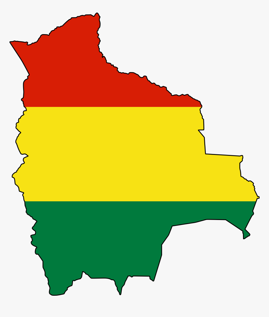 Bolivia Flag Map Large Map - Bolivia Flag Map, HD Png Download, Free Download
