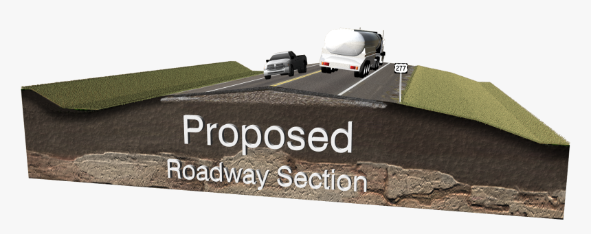 Proposed Roadway Typical Section - Freeway, HD Png Download, Free Download