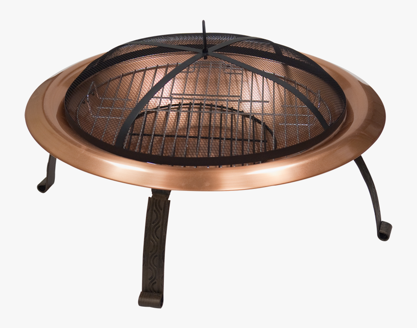 Black Steel Log Grate & Chrome Top Grill - Bronze Fire Pits, HD Png Download, Free Download