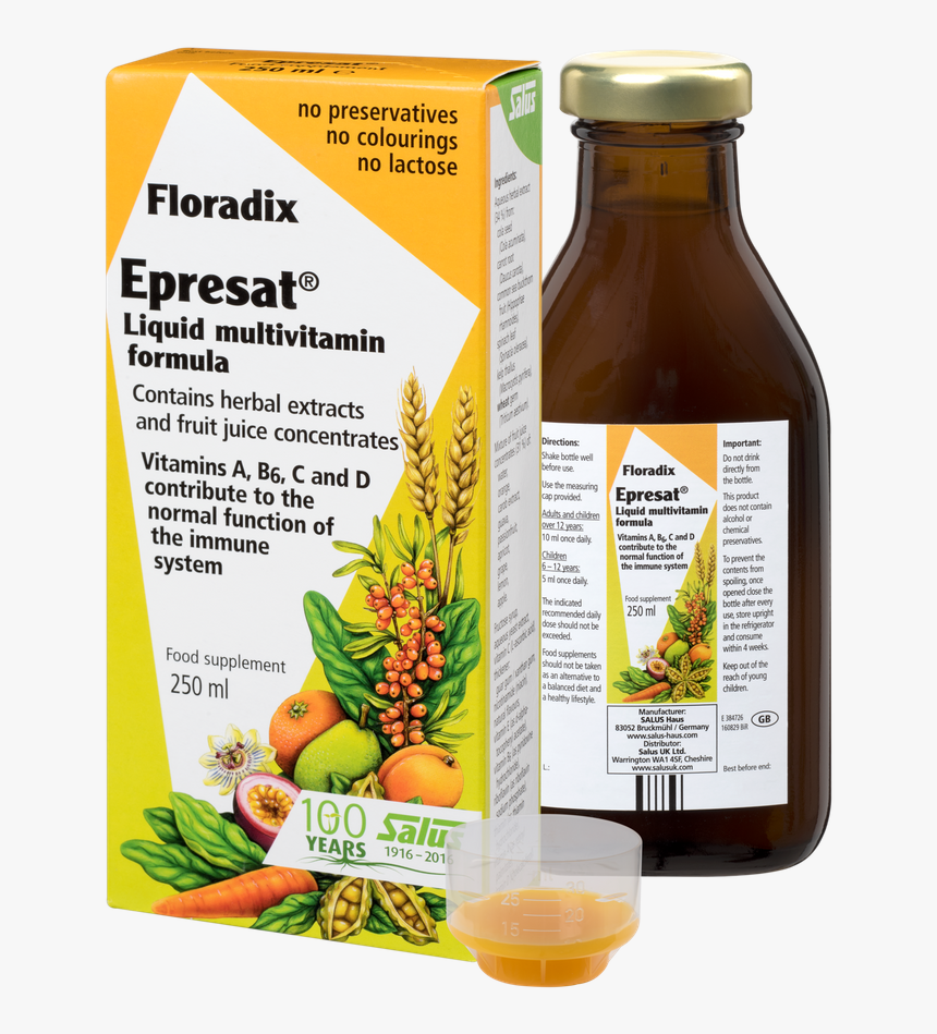 Salus Haus Floradix Epresat®, Liquid Multivitamin Formula - Floradix Epresat, HD Png Download, Free Download