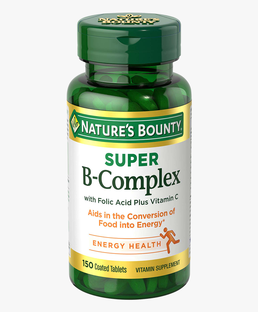 B-complex With Folic Acid Plus Vitamin C - Iron Supplements Nature's Bounty, HD Png Download, Free Download