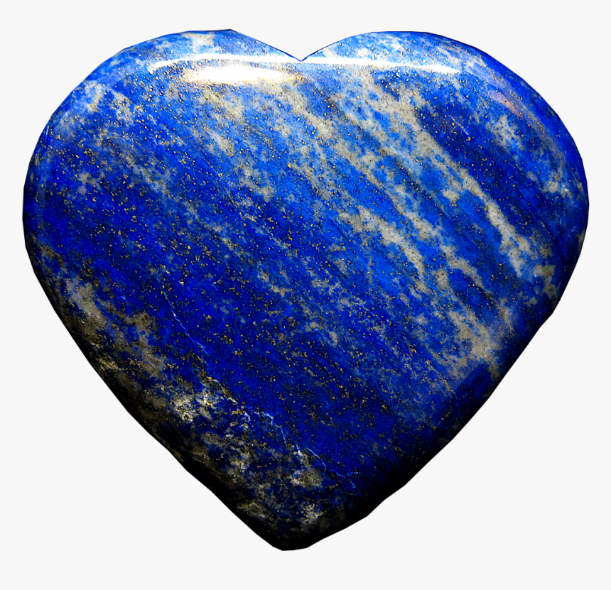 Lapis Lazuri Crystal Image With Background Removed - Heart, HD Png Download, Free Download