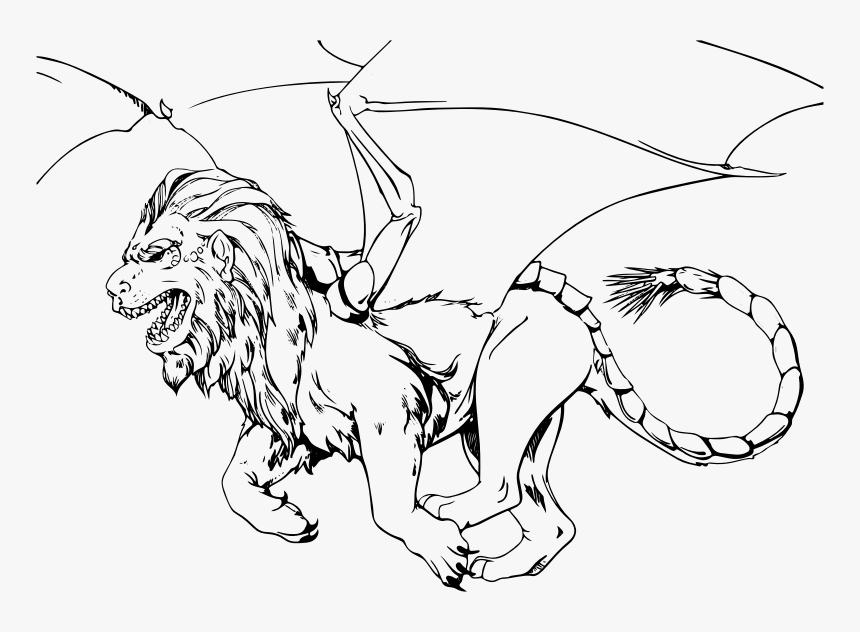 Manticore By Ladyofhats - Drawings Of Manticore, HD Png Download, Free Download