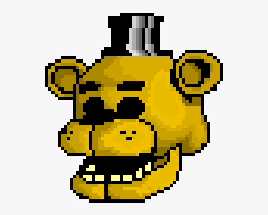 Golden Freddy Png - Freddy Fnaf Pixel Art Grid, Transparent Png, Free Download