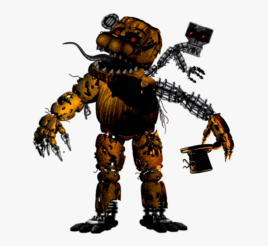 Nightmare Golden Freddy By Theredcat13 , Png Download - Cartoon, Transparent Png, Free Download