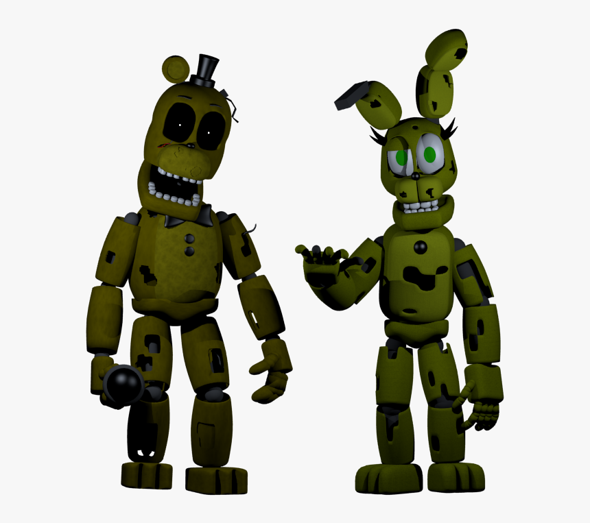 Withered Golden Freddy/fredbear And Withered Spring - Fnaf Golden Freddy Fredbear, HD Png Download, Free Download