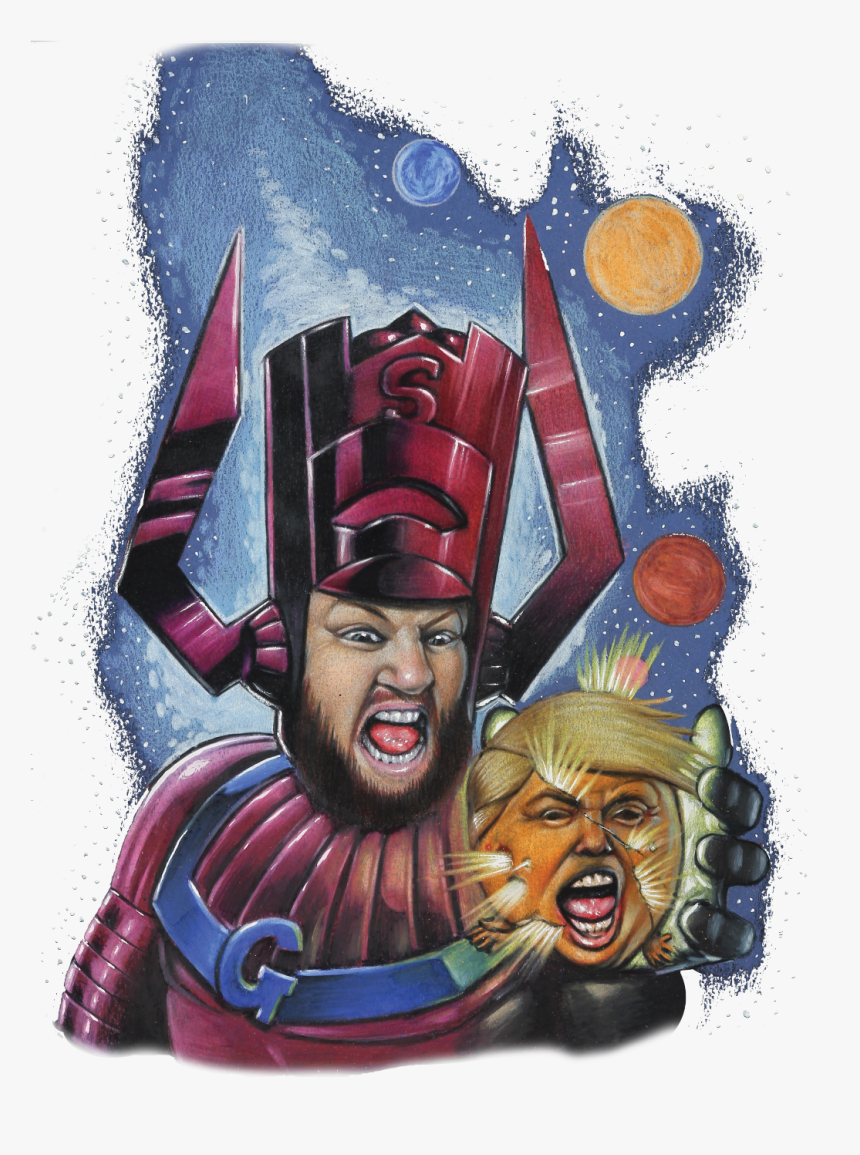 Galactus Destroys Planet Trump Womens Longsleeve Shirt - Illustration, HD Png Download, Free Download