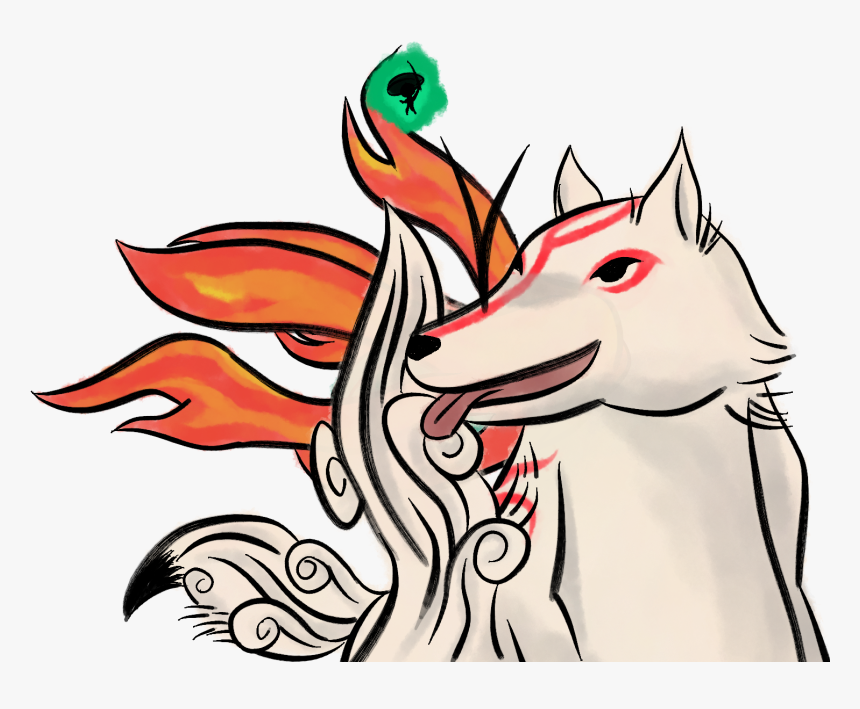 Okami Amaterasu - - Cartoon, HD Png Download, Free Download