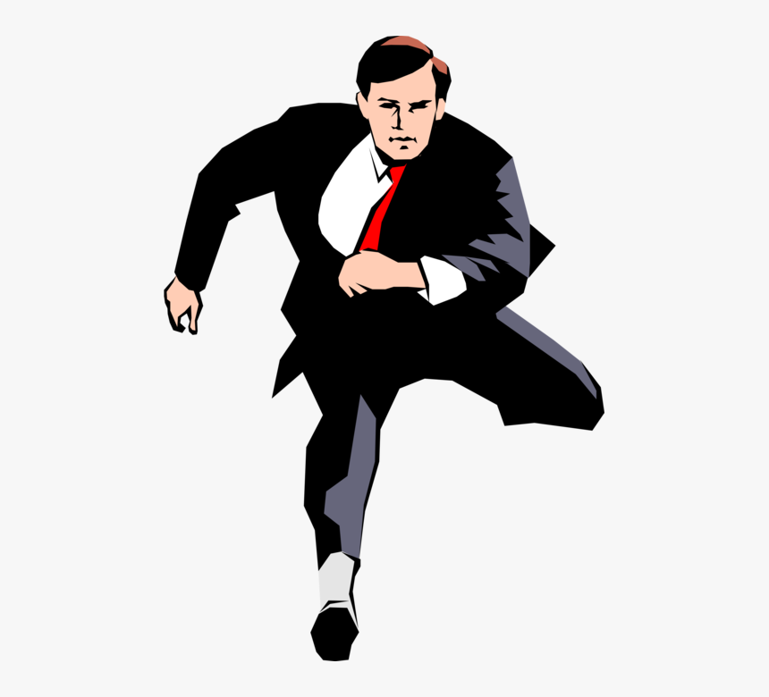 Vector Illustration Of Businessman Track And Field - Illustration, HD Png Download, Free Download