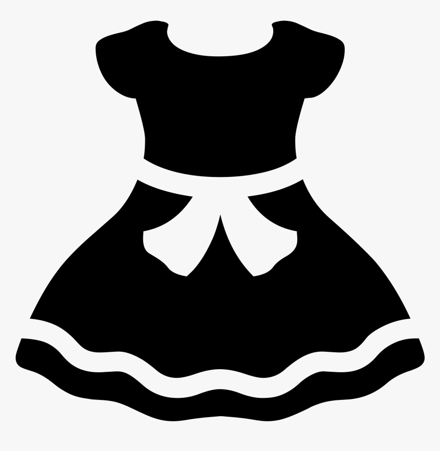 Android Dress Emoji , Png Download - Dress Emoji Black And White, Transparent Png, Free Download