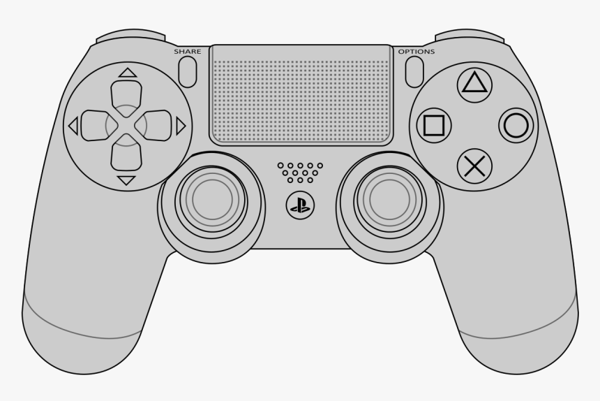 Clipart Black And White Library Ps Vector Images Dualshock - Playstation 4 Control Vector, HD Png Download, Free Download