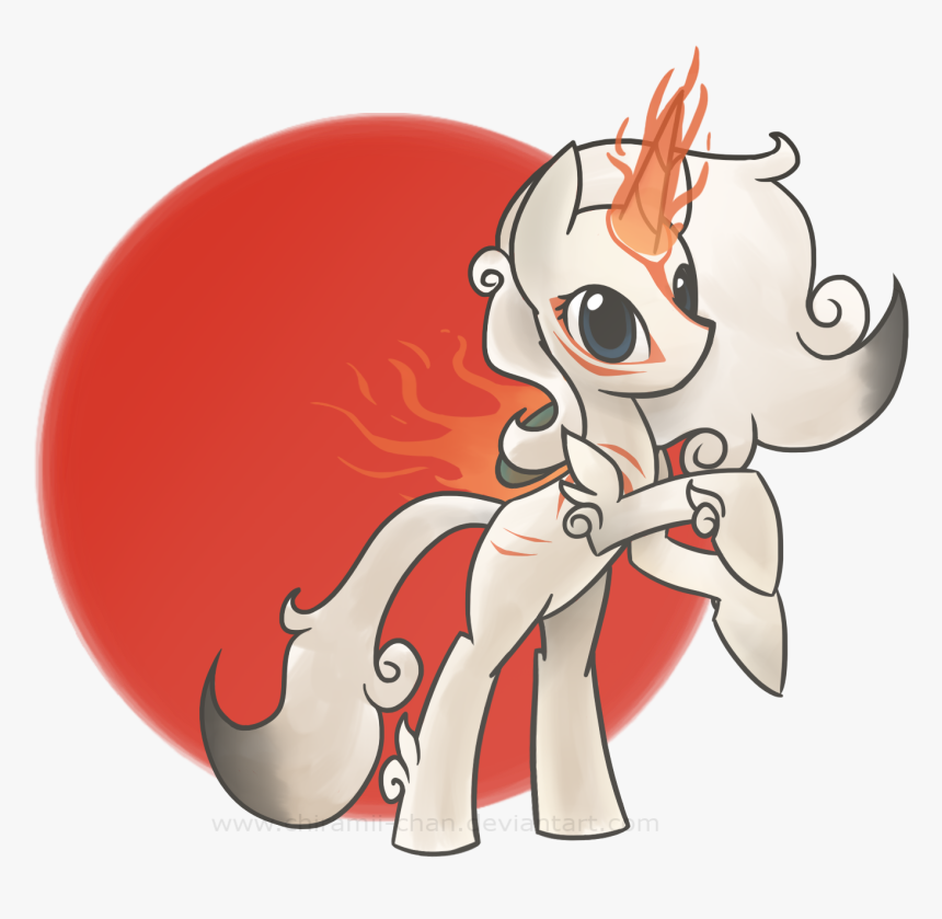 M Ōkami Rainbow Dash Rarity Applejack Pony Red Cartoon - Okami Amaterasu Pony, HD Png Download, Free Download