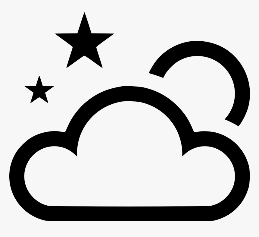 Cloud Stars Moon Comments - Primitive Stencils, HD Png Download, Free Download