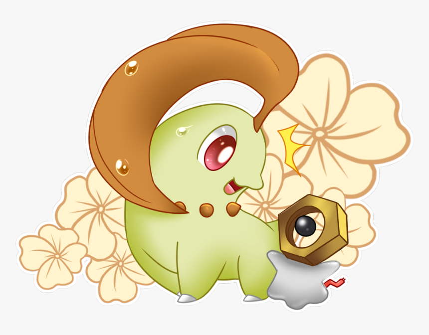 #mythical #pokemon #meltan #shiny #chikorita #freetoedit - Chikorita Shiny, HD Png Download, Free Download