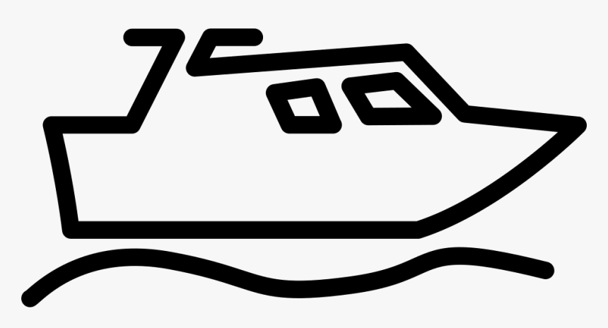 Boat Outline - Boat Outline Icon Png, Transparent Png, Free Download