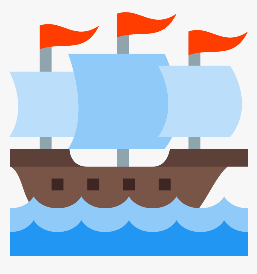 Sailing Vector Ship Design - Clipart Ship Sea, HD Png Download, Free Download