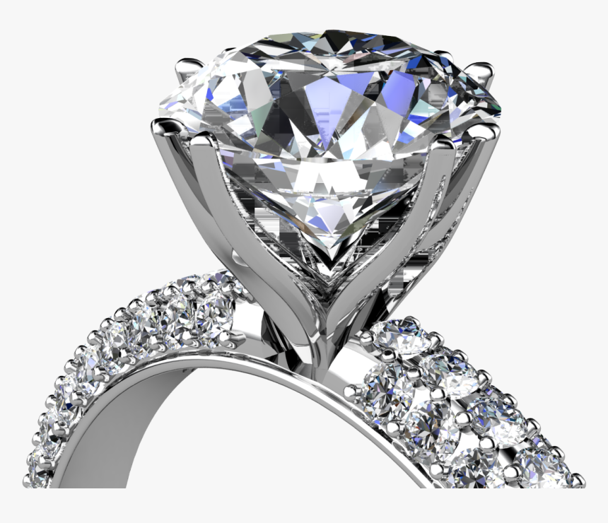 Transparent Wedding Rings Png Without Background - Diamond Ring With One Big Diamond, Png Download, Free Download
