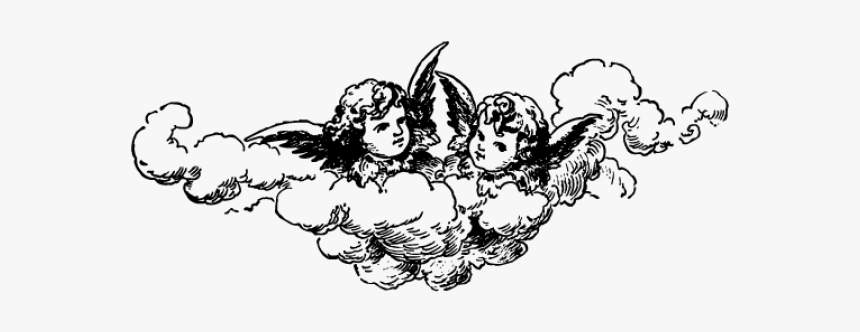 Line Black Cherub Freetoedit - Cherub Drawing, HD Png Download, Free Download