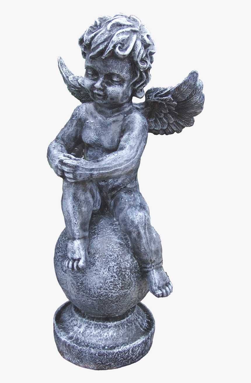 Angel Cherub Sitting Free Photo - Statue, HD Png Download, Free Download