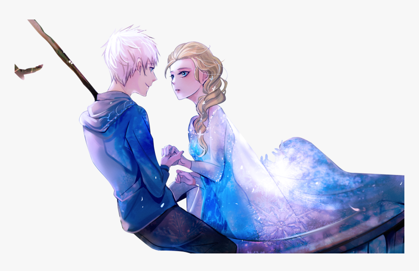 Elsa And Jack Frost Wallpapers - Elsa And Jack Frost Anime Version, HD Png Download, Free Download