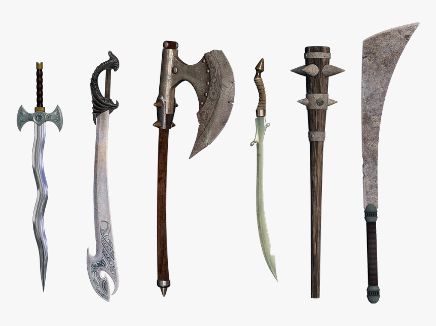 Weapon, Sword, Ax, The Middle Ages, White - Medieval Weapons Png, Transparent Png, Free Download