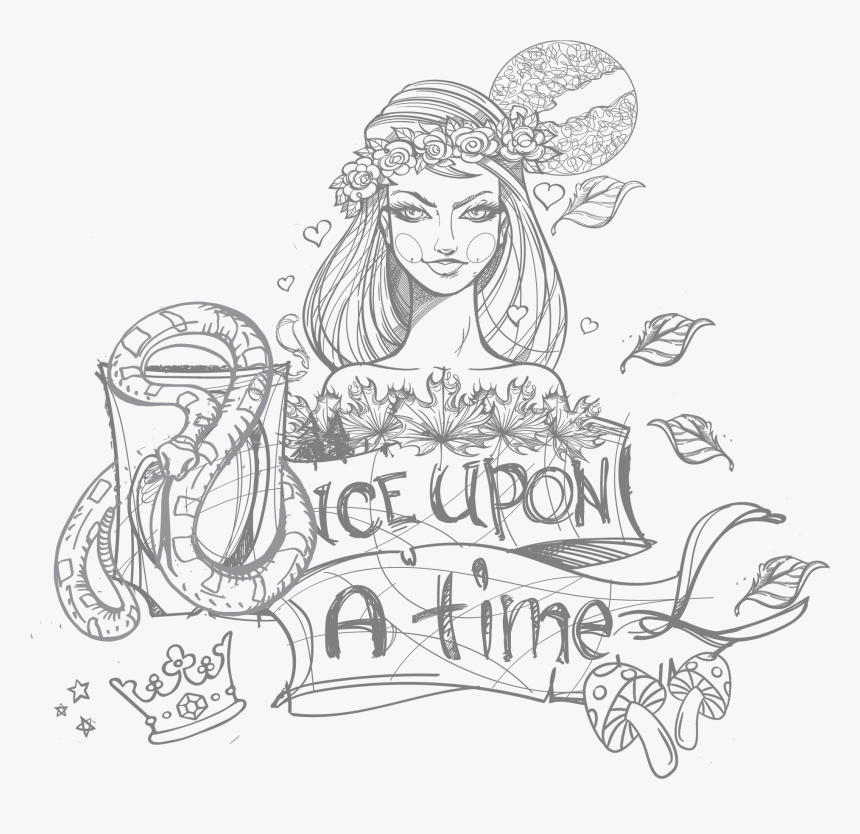 European Fairy Tales Once Upon A Time - Fairy Tales Black And White, HD Png Download, Free Download