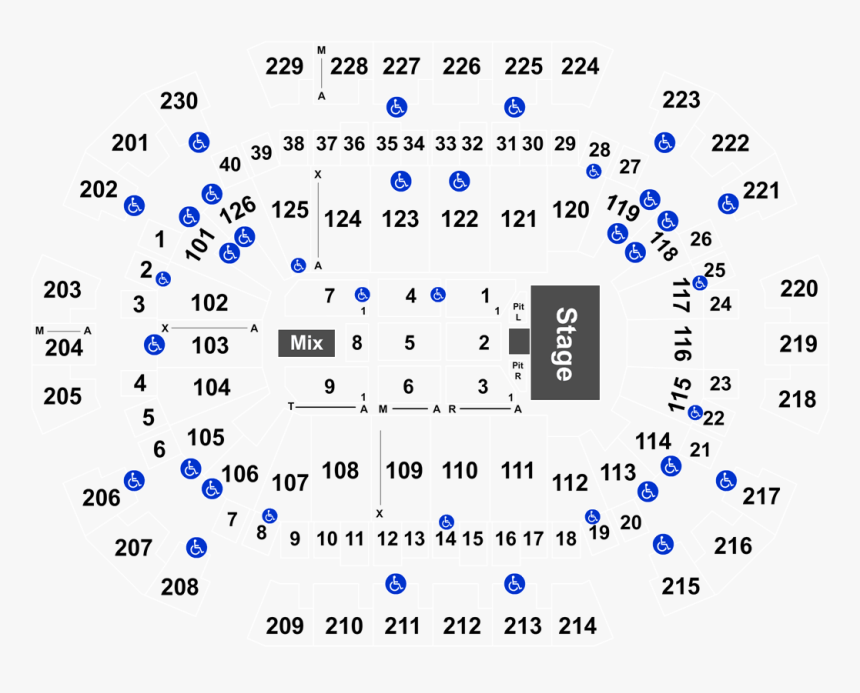 Target Center Minneapolis Seating Chart With Rows, HD Png Download