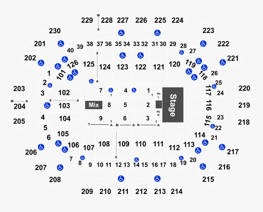 Target Center Minneapolis Seating Chart With Rows, HD Png Download, Free Download