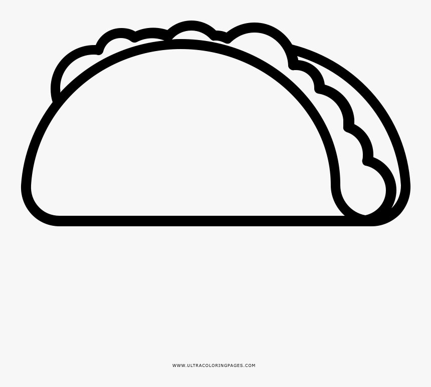 Taco Clipart Outline - Flatbread Icon, HD Png Download, Free Download