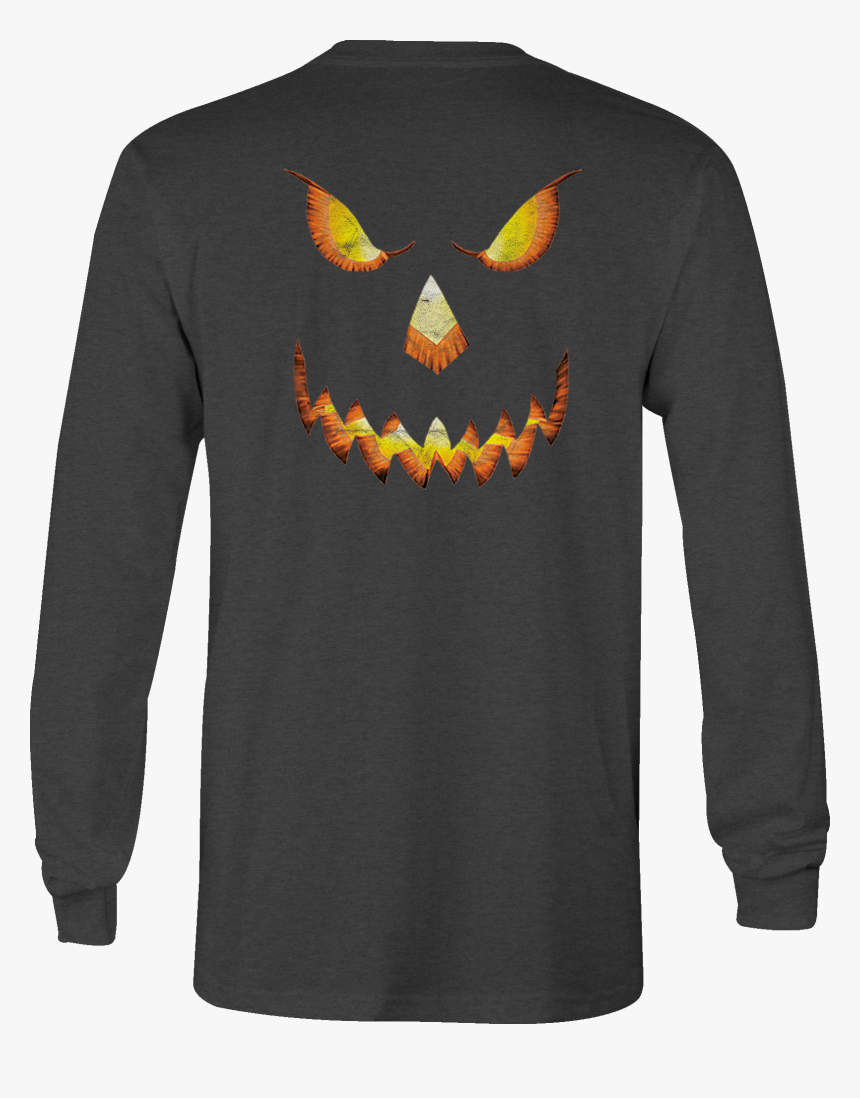 Long Sleeve Tshirt Jack O Lantern Evil Glowing Pumpkin, HD Png Download, Free Download