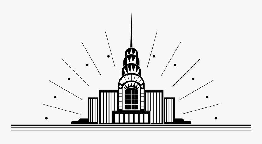 Free Divider Clipart The - Art Deco Building Illustration, HD Png Download, Free Download