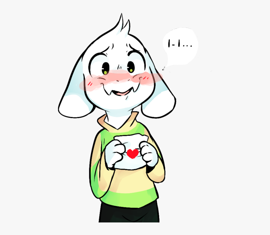 Undertale White Face Facial Expression Smile Nose Child - Asriel I Love You, HD Png Download, Free Download