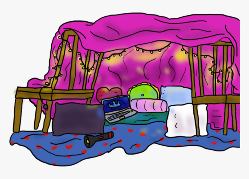 Cartoon Blanket Fort , Png Download - Clip Art Blanket Fort, Transparent Png, Free Download