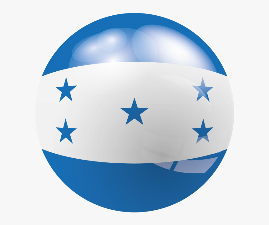 Flag Circle Png -honduras Round Flag - Honduras Soccer Ball Flag, Transparent Png, Free Download