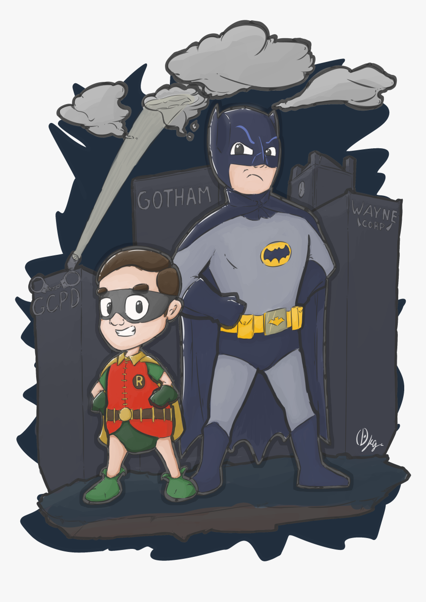 Batman And Robin - Cartoon, HD Png Download, Free Download