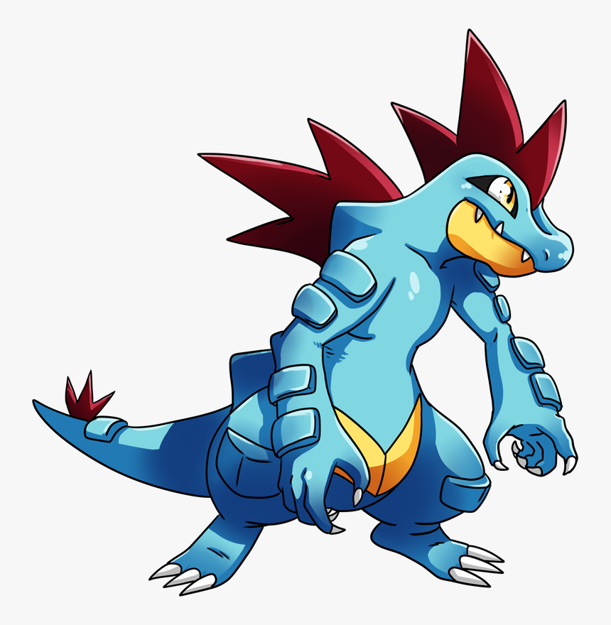 Pokemon Feraligatr Png - Pokemon Female Feraligatr Art, Transparent Png, Free Download