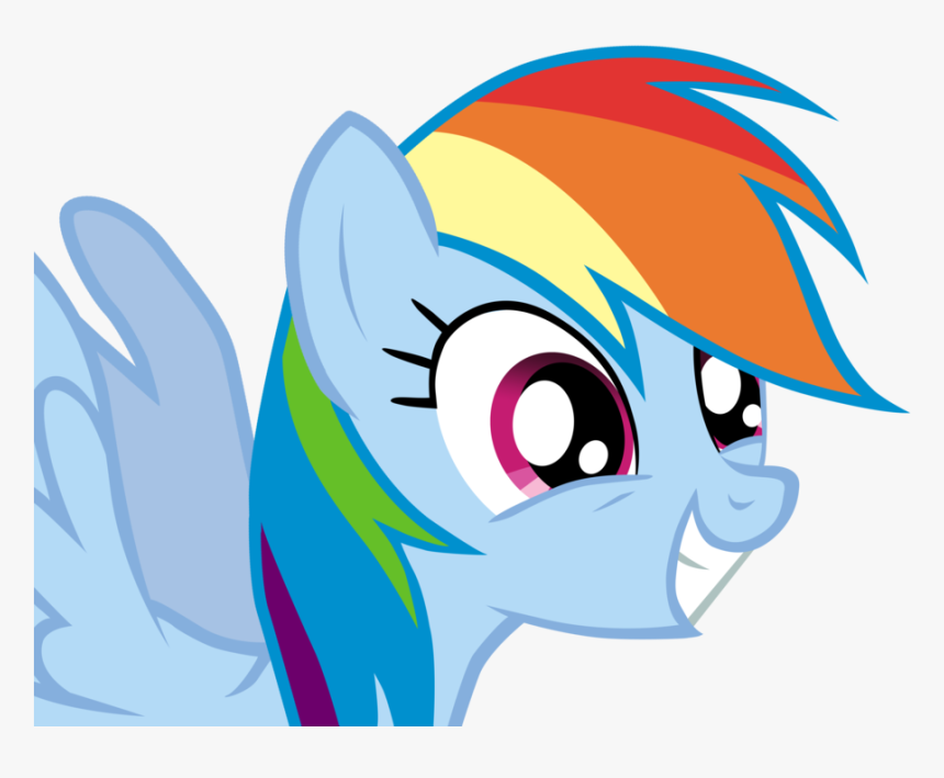 Filerainbow Dash Smiling Png Rainbow Dash Evil Smile - Mlp Rainbow Dash Smile, Transparent Png, Free Download