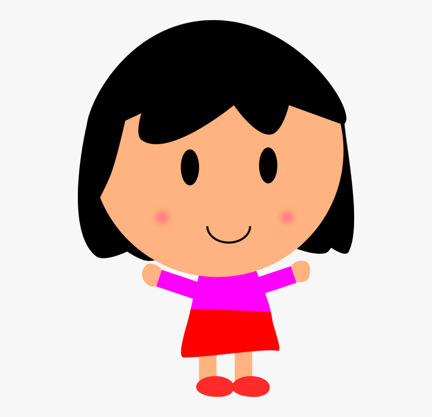 Girl Download Drawing Cartoon Computer Icons - Smiling Girl Clip Art, HD Png Download, Free Download