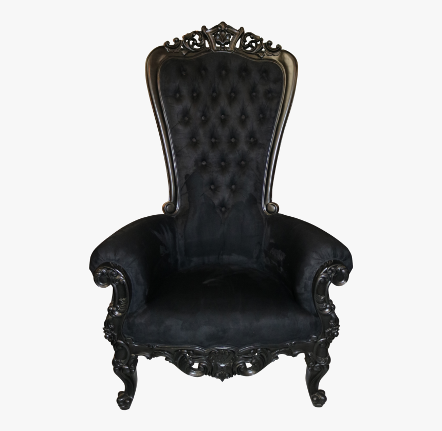 Black Throne Chair Png, Transparent Png, Free Download