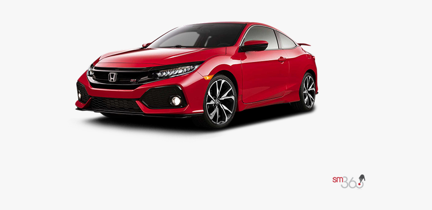 2018 Honda Civic Cpe Si Si - Honda Civic Si Coupe Red 2018, HD Png Download, Free Download